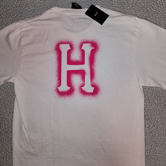 NWT Dolls Kill , Huff a, White And Hot Pink , Hand Dyed Teeshirt - Picture 6 of 15
